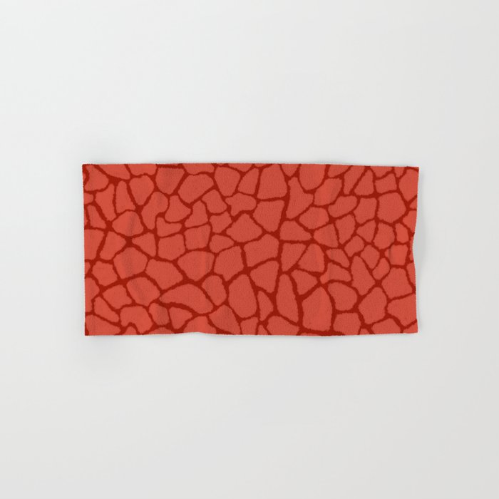 Mosaic Abstract Art Red Hand & Bath Towel