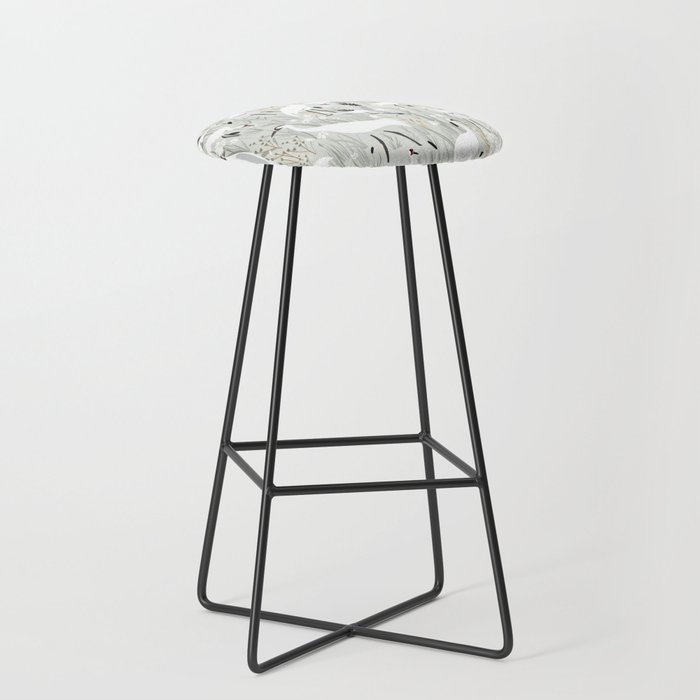 Whooping cranes comeback species neutral Bar Stool