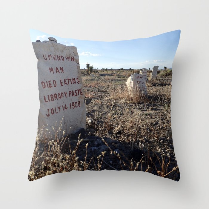 Unusual headstone Throw Pillow
