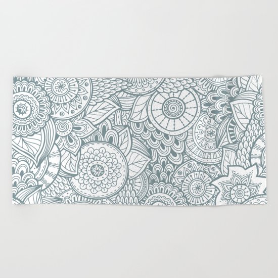 Pattern flower Beach Towel
