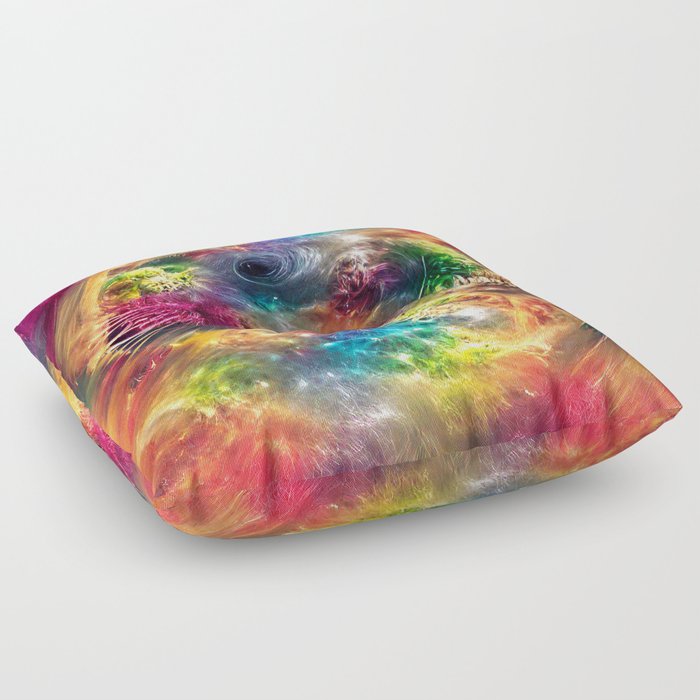 Rainbow Explosion Floor Pillow