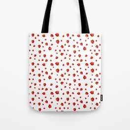 white little strawberry pattern Tote Bag