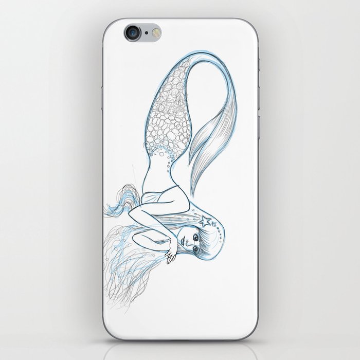 Mermaid Sketch iPhone Skin