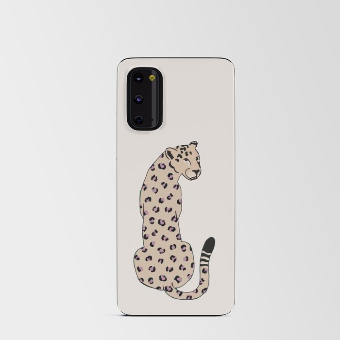 Cheetah with pink spots animal print Android Card Case