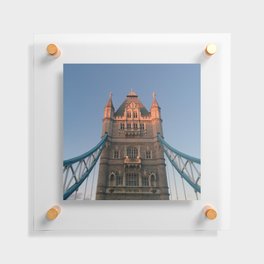 Great Britain Photography - Sunset Shining On The Tower Bridge In London Floating Acrylic Print