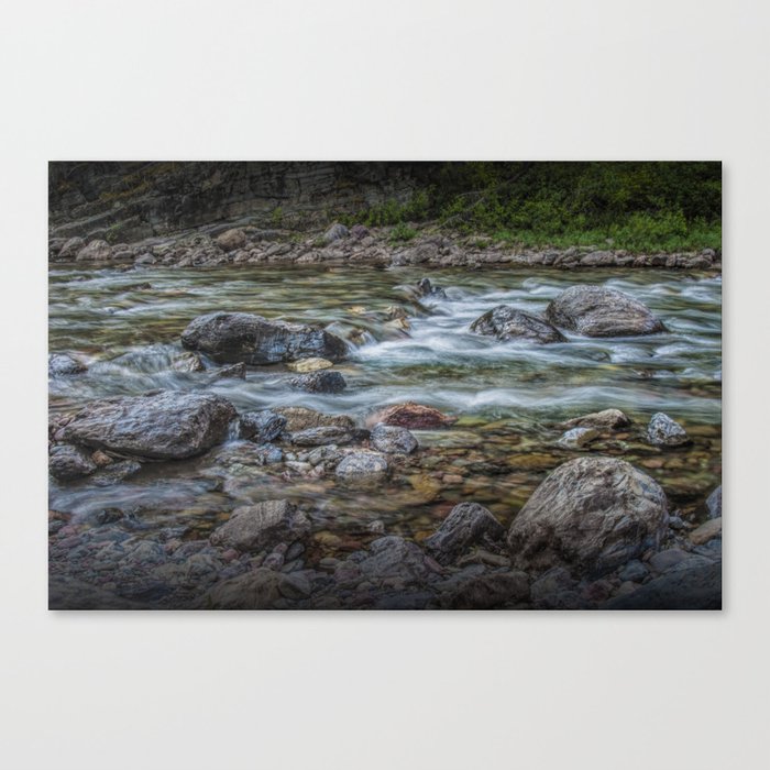 Flowing Western Stream in Glacier National Park Canvas Print