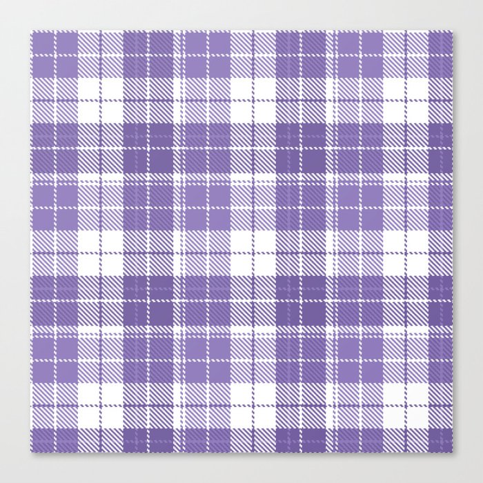 Ultra Violet Tartan Pattern Canvas Print