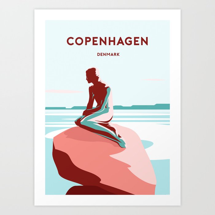 LITTLE MERMAID - COPENHAGEN Art Print