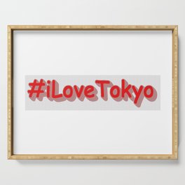 "#iLoveTokyo" Cute Design. Buy Now Serving Tray