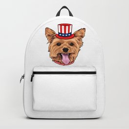 Yorkshire Terrier 4th Of July Independence Day Dog Backpack | 4Thofjuly, Funny, Yorkie, Birthday, Drawing, Usa, Yorkshireterrier, Dog, Independenceday, Unitedstatesofamerica 