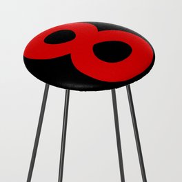 Number 8 (Red & Black) Counter Stool