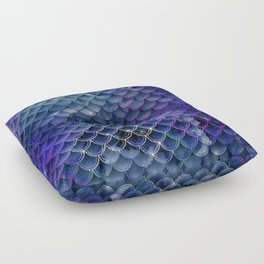 Mermaid Scales Ombre Glitter 7 Floor Pillow