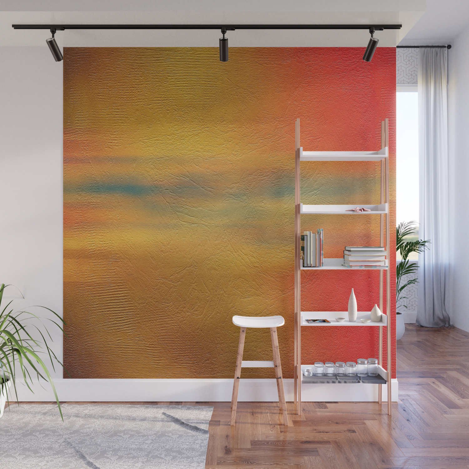 Yellow Orange Wall Paint Texture Wall Mural By Shirtsandgifts