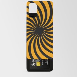 Black and Yellow Radial Sunbeams. Android Card Case