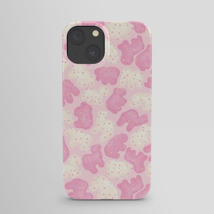 Frosted Animal Cookies on Pink iPhone Case