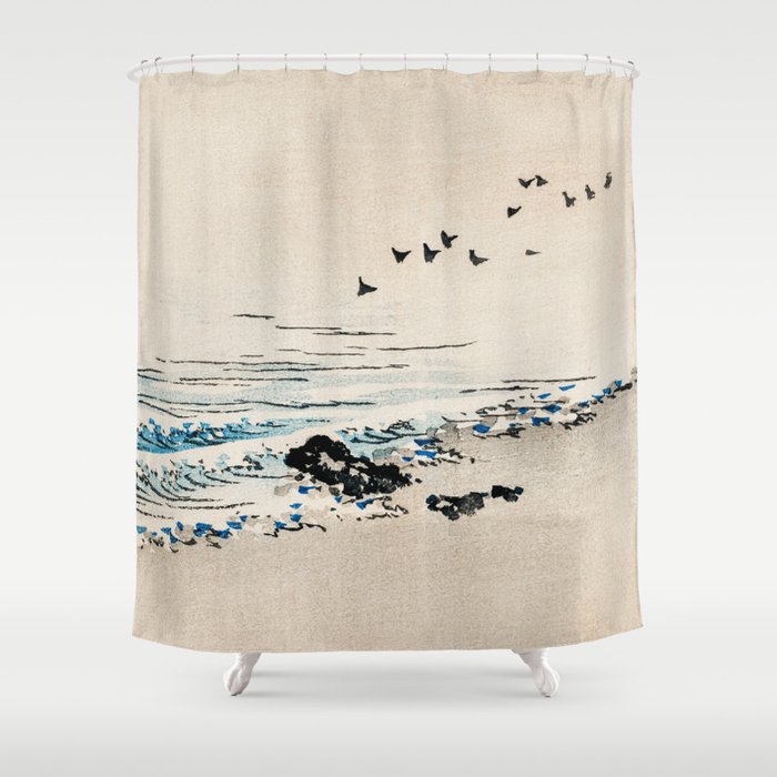 Beach Scenery Traditional Japanese Landscape Shower Curtain