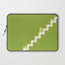 Simple minimal stairs with flower and sprout 5 Laptop Sleeve