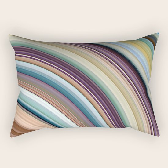 Colorful Planetary Rings Rectangular Pillow