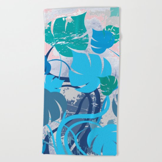Monstera cavalcade Beach Towel