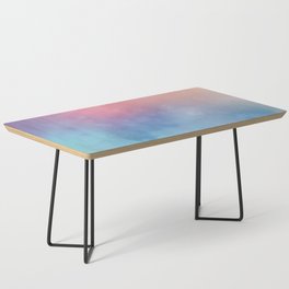 Pastel Blue Pink Painted Surface Colorful Watercolor Coffee Table