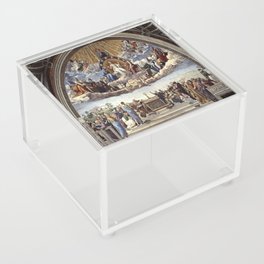 The Disputation of the Holy Sacrament by Raphael, raffaello sanzio Acrylic Box