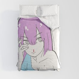 Eye-catching anime illustration T shirt Comforter