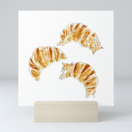 Croissant Cats Mini Art Print