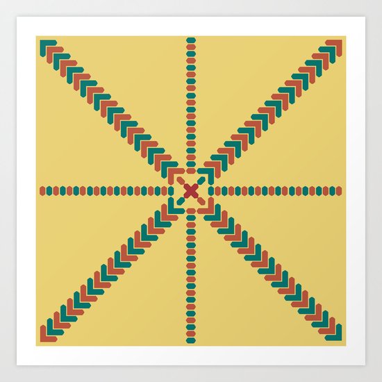 X Marks the Center Art Print