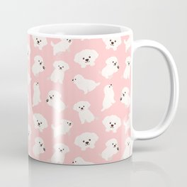 Adorable White Maltese All-Over-Print in Pink Mug