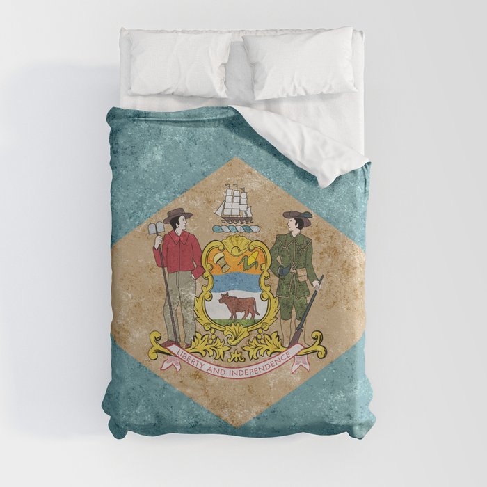 Delaware State Flag Duvet Cover