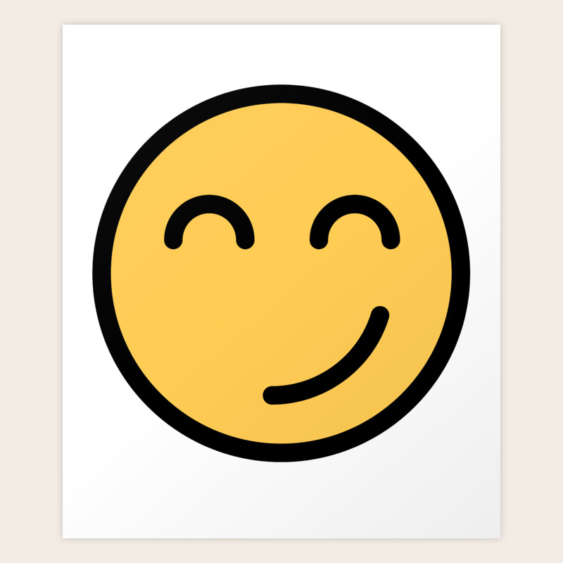 Smiley Face Cute Funny Smiling Happy Face Art Print