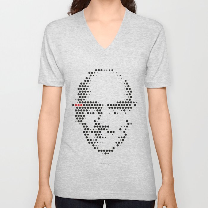 Foucault in Dots V Neck T Shirt