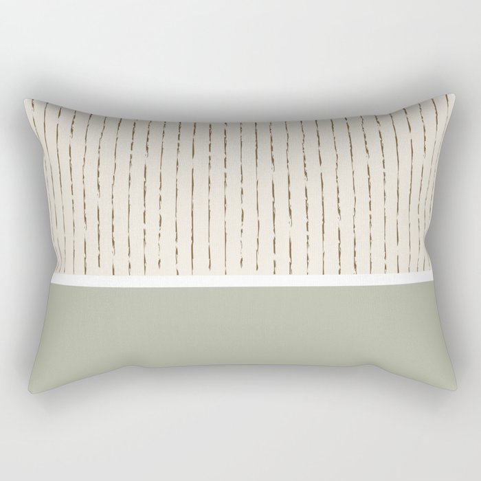 Cream Sage Rectangular Pillow