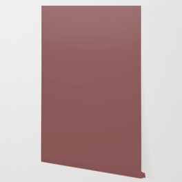 Dark Dusty Red Solid Color Pairs PPG Barn Door PPG1055-6 - All One Single Shade Hue Colour Wallpaper