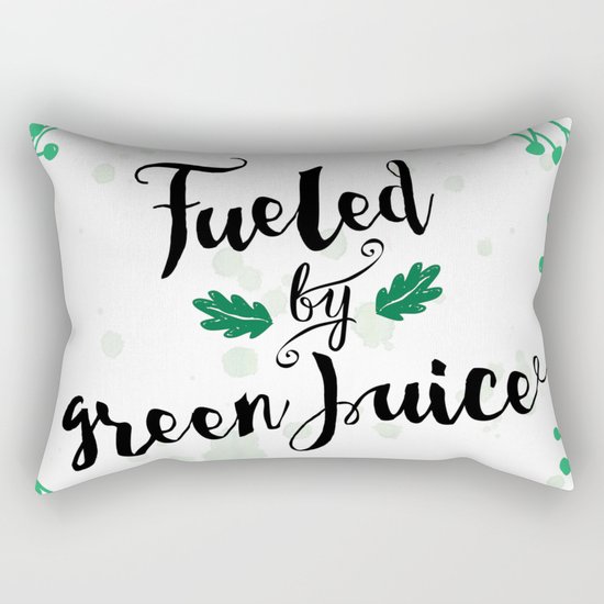 Fueled by Green Juice Rectangular Pillow