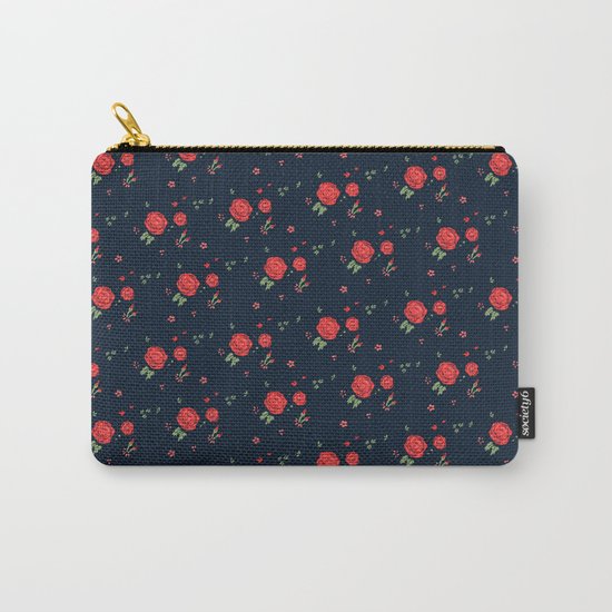 Classic western rose pattern Carry-All Pouch