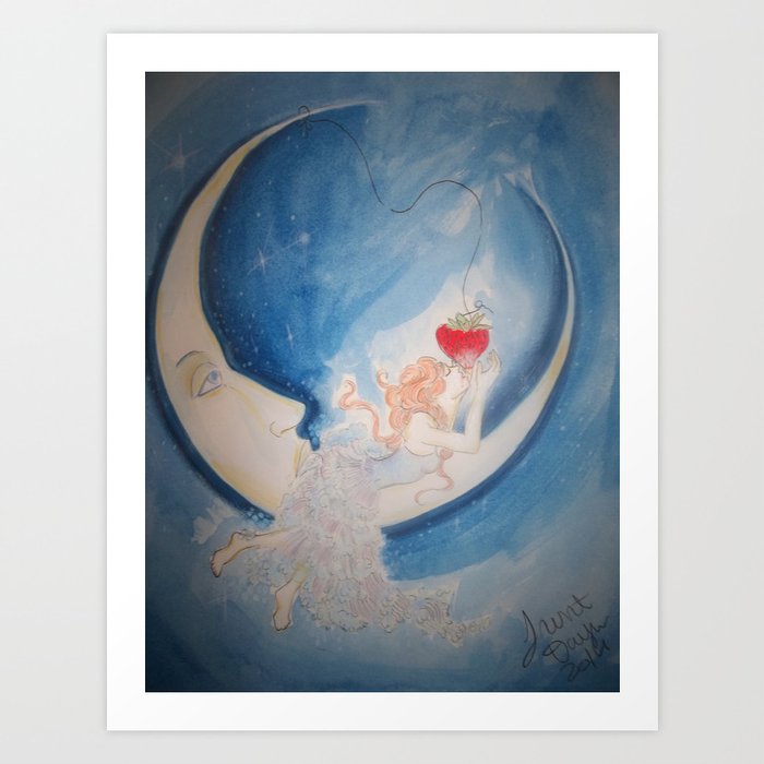 Love You To The Moon And Back Art Print By Nostagictrent Society6