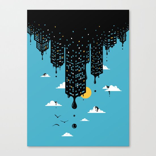 Melting Skyline Canvas Print