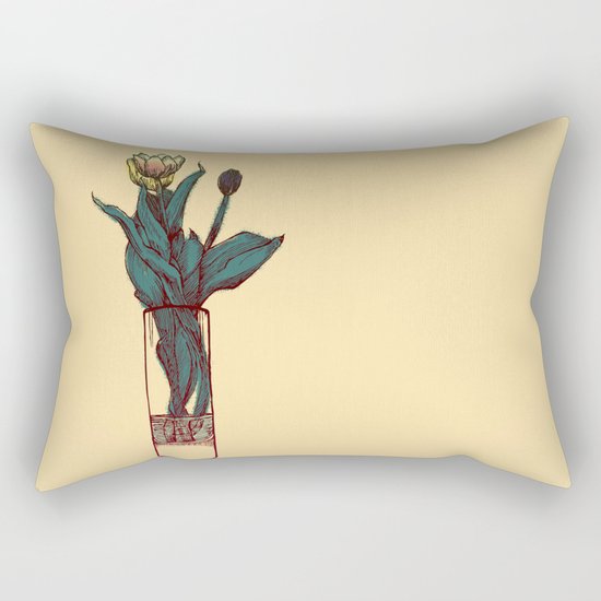 Tulip Vase Rectangular Pillow