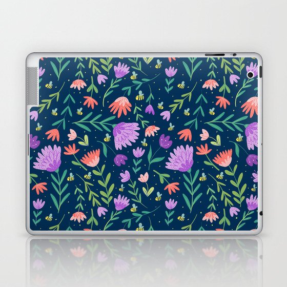 Flowers + Bees Laptop & iPad Skin