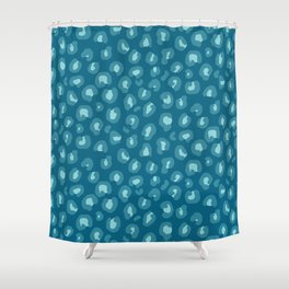Leopard Print in Blue Shower Curtain