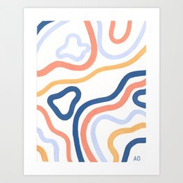 Colorful Squiggles Art Print