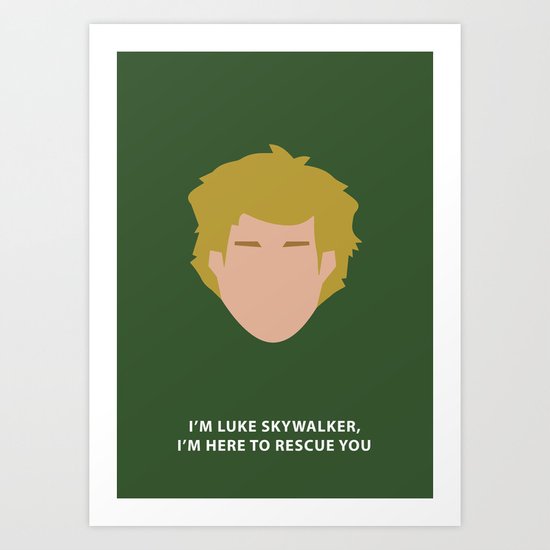 Star Wars Minimalism - Luke Skywalker Art Print