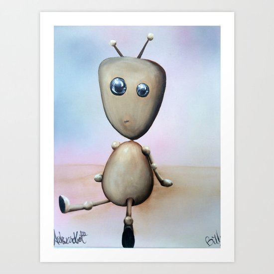 Awkwardbot Art Print