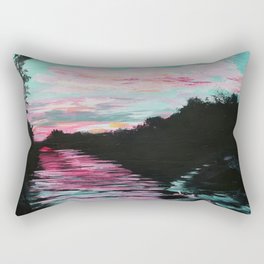 Neon Chazy River Sunset Rectangular Pillow