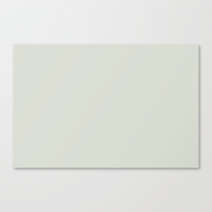 Pale Mint Green Gray Solid Color Pairs PPG Wayward Willow PPG1033-2 - All One Single Shade Hue Canvas Print