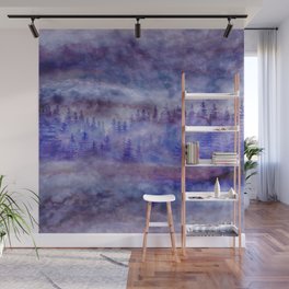 Misty Pine Forest Wall Mural