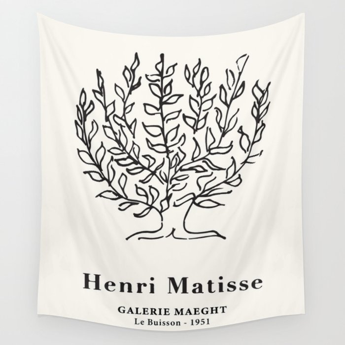 Henri Matisse 'Tree of Life' Abstract Line Art Wall Tapestry