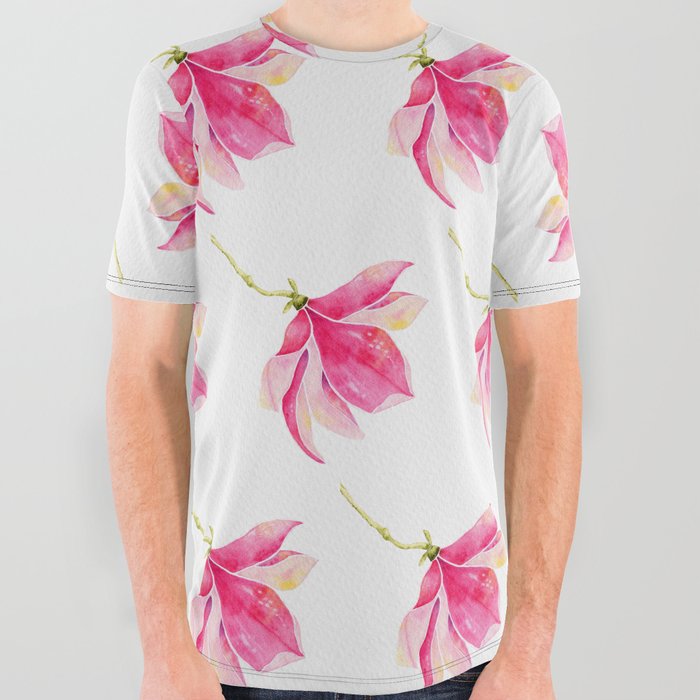 Magnolia Pink All Over Graphic Tee