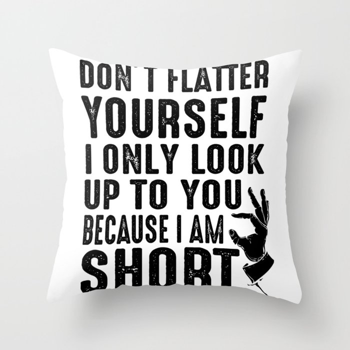 Small Short Dwarf Cute Woman Girlfriend Gift Throw Pillow By